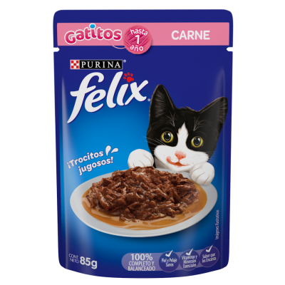  Comida Húmeda Para Gato Felix Gatitos Carne 